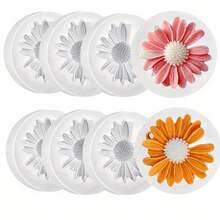8pcs Daisy Silicone Mold Set – Perfect For Making Candles, Resin, Soap, Plaster And Clay – Available In With Hole And Without Hole Designs – Great For Projects And Home Decor - Flower - View 10