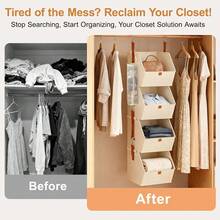 4-In-1 Modular Hanging Closet Organizer With Zipper Baskets, Perfect For Closet Organizers And Storage, Supporting Flexible Organization And Storage In Bedrooms, RVs & Small Spaces - View 11