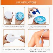 背部乳液塗抹器按摩器 手持式 易抓握 使用方便 適用於背部、腿部與足部 防曬乳、乳液與沐浴露 長柄洗澡刷 易用手動出液式 - A - 查看 4