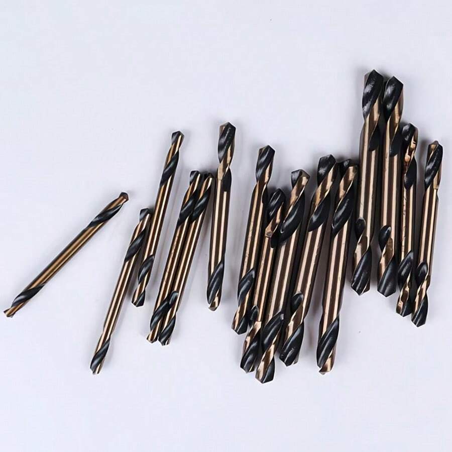 Juego de 15 brocas helicoidales M43 de cobalto, brocas de acero de alta velocidad de 3.2/4.2/5.2mm, adecuadas para acero inoxidable, metal duro, hierro y hierro fundido, juego de perforación profesional con vida útil prolongada - Broca de doble extremo que contiene cobalto - Ver 1