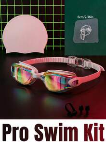 Streamlined Swim Goggles With Comfortable Nose Clip And Ear Plugs Set Stretchy Swim Cap For Vacation Cruisers Ergonomic Adult Swim Goggles To Hold Clear Vision Under Water Beach Essentials Swimming Pool Stuff Vacation Accessories For Women - Swimming Goggles - View 11