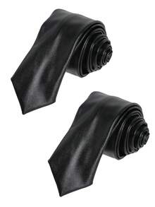 1 Cà vạt nam thời trang đơn giản màu trơn 2 inch làm thủ công bằng da PU, thích hợp cho công việc hàng ngày, đi chơi, kinh doanh, trường học, tiệc tùng - A - Xem 25