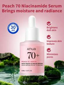 ANUA 桃子 70 菸鹼醯胺精華液 1 瓶 30ml 70% 發酵桃子萃取物 菸鹼醯胺亮白 淡化痘疤 改善暗沉粗糙肌 早晚亮白日常護理 - 新桃子70 菸鹼醯胺精華 30ml - 查看 1