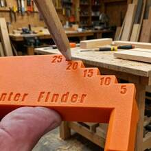 1pc Orange Woodworking Center Locator, Suitable For Board Center Line Marking And Drilling Positioning - Orange 1pc - View 5