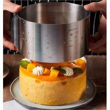 15.24-30.48 Cm Stainless Steel Cake Mold, Can Be Used For Universal Size Cake Rings, Stainless Steel Telescopic Cake Mold, Different Heights Can Be Selected, Commonly Used Chiffon Cake Mold, Round Baking Mold, Cake Edge Mold - View 10