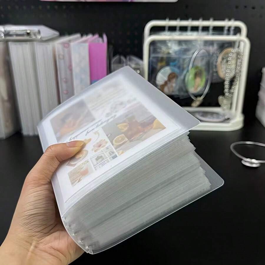 Spacious A6 Size Loose-Leaf Binder Designed For Idol Cards, Game Cards And Collectibles, Fits 6.10in-4.52in, Includes 40 Pages For 40 Cards, Dust-Proof, Wrinkle-Proof, Loss-Proof
