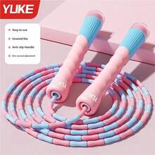 Yuke 1pc Adjustable Length Anti-Tangle Jump Rope, Smooth Soft Foam Handles, Pure Black PVC Rope, Durable Jump Rope, Suitable For Home Gym Aerobic Exercise Fitness Training - Multicolor - View 9