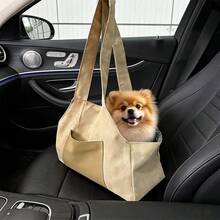 Small Dog & Cat Portable Commuter Backpack, Quick-Dry One Shoulder Pet Carrier Bag, Lightweight Breathable Dog Walking Tote Bag, Foldable Car Pet Bag, Suitable For All Seasons Pet Travel And Outdoor Use - Multicolor - View 6