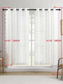 1pc/2pcs Bohemian Sheer Curtains, Light Filtering Tassel Drapes For Living Room Bedroom, Elegant Window Treatment, Flowy Fringe Design, Soft Breeze Decor, Privacy Semi-Transparent, Farmhouse Vintage Style, Easy Hang Gift - White - View 50