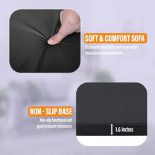 Foldable Gymnastics Tumbling Mat - Portable Thick Exercise Panel With Carrying Handles, Durable Home Gym Pad For Cheerleading Martial Arts & Stretching. - Black - View 5