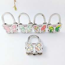 "Butterfly Dance" Intangible Cultural Heritage Song Brocade Embroidered Bag Hook, New Chinese Style Butterfly Portable Non-Adhesive Tabletop Bag Hook, Handbag Bag Hook Pendant - A - View 3