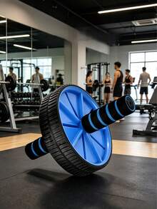 Two-Wheel Abdominal Roller With Anti-Slip And Wear-Resistant Wheel Surface, Two Types Of Handles Available For Selection, Anti-Tip Design. Ideal For Home Abdominal Training And Fat Burning, Compact And Portable To Shape Defined Abdominal Muscles. - Random Color - View 3