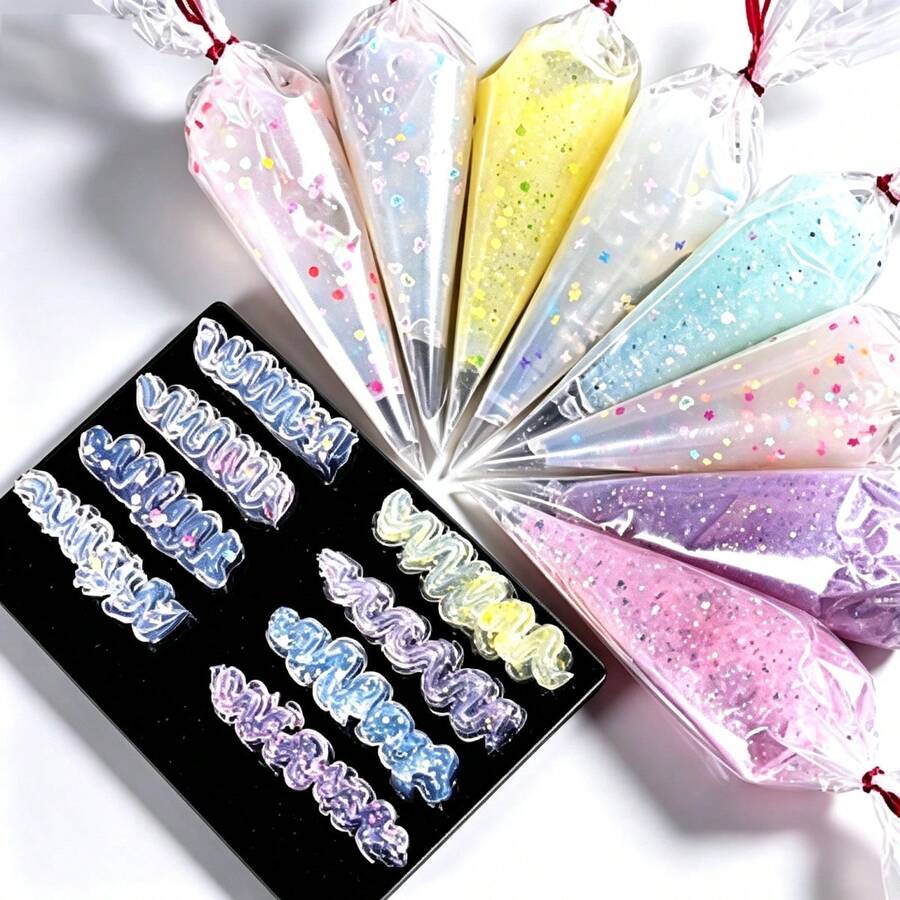 Glitter Sequin Crystal Glue, DIY Decorative Glue, DIY Cream Glue, Equipped With Dedicated Glue Nozzle, Suitable For Phone Cases, Handmade Decorations - Multicolor - View 1