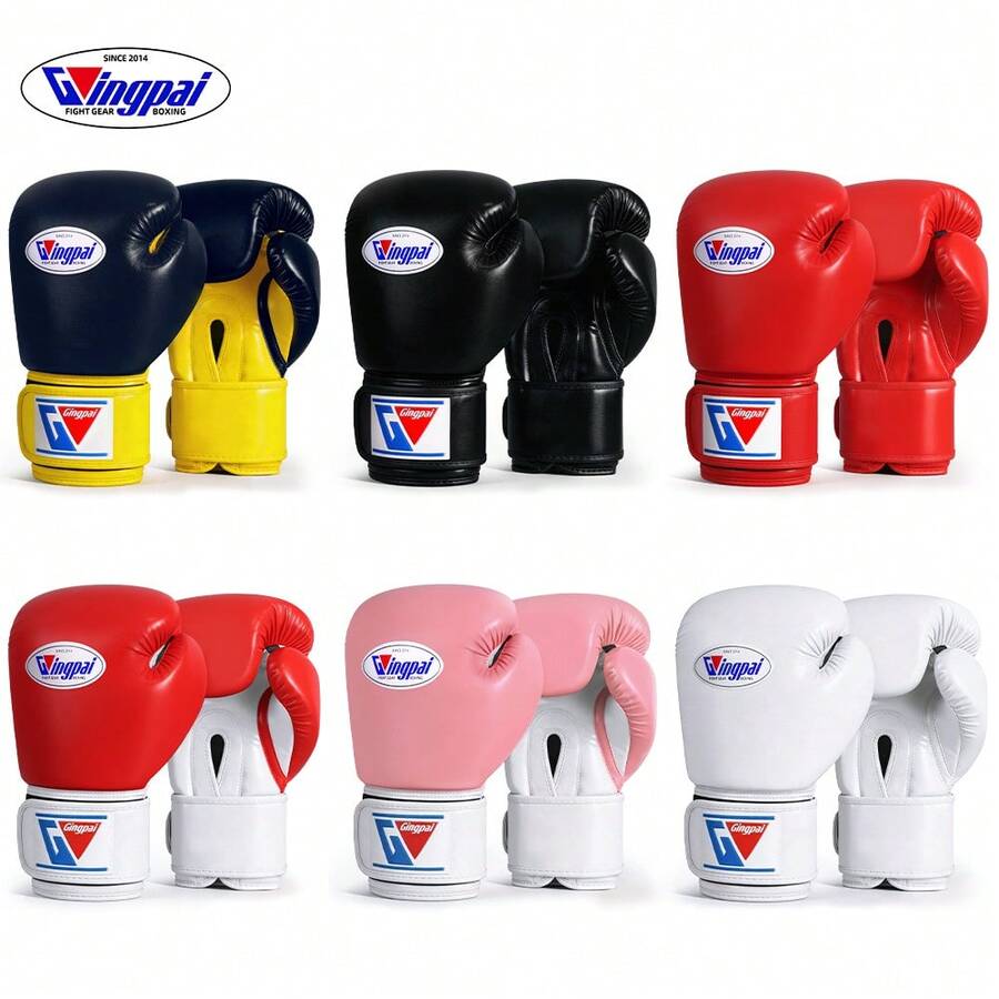 GINGPAI Boxing Gloves For Adults And Teens, Sanda, Combat, Muay Thai, Unisex Training Gloves