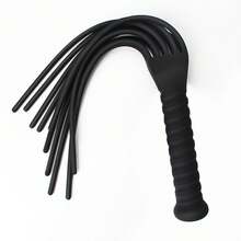 Silicone Fringe Whip, SM Silicone Paddle, Sex Play Spanking Tool, SM Whip, Restraint Whip, Role-Playing Prop, Non-Slip Handle Silicone Whip, Sturdy And Durable - 1PC - View 1
