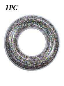 Transparent Sequin Inflatable Swimming Ring, Portable Thick Design, Adult Buoyancy Swimming Ring, Water Sports Equipment, Beach Party Accessory, Perfect Gift For Summer Swimming Pool Vacation Relaxation, Beach Essential - Multiple Styles - View 16