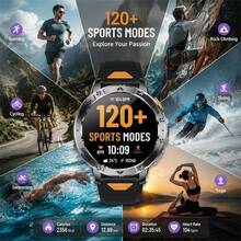 KENPANG 1400mAh Battery Men's Sports Smart Watch, Built-In Red & White Dual-Color LED Flashlight, IPX8 Waterproof, 100+ Sports Modes, Call & Answer, Message Notifications, 24-Hour Health Monitoring, 200+ Watch Faces, Sleep Tracking, Men's Fitness Tracker - View 6