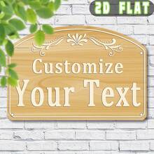 2D Flat - Customizable 1 Personalized Text Metal Sign, Create Your Own Metal Sign With House Number - 28.98 Cm X 18.82 Cm, Perfect For Various Color Decorations, Suitable For Yard, Porch, Garden, Patio - Multicolor - View 18