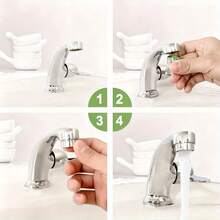 3 Piecesanti-Splash Faucet With Foaming Device And Spray Head - Made Of Plastic/Metal, Suitable For Kitchen And Bathroom Sinks. Easy To Install As A DIY Sink Modification Accessory, Ideal For Homes, Bars, And Shower Rooms. - A - View 5