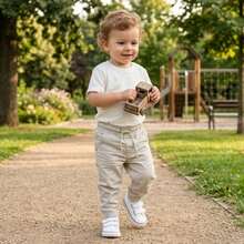 Baby Jogger Jeans With Elastane Size 1 To 12 Months Available - 米色 - 查看 1