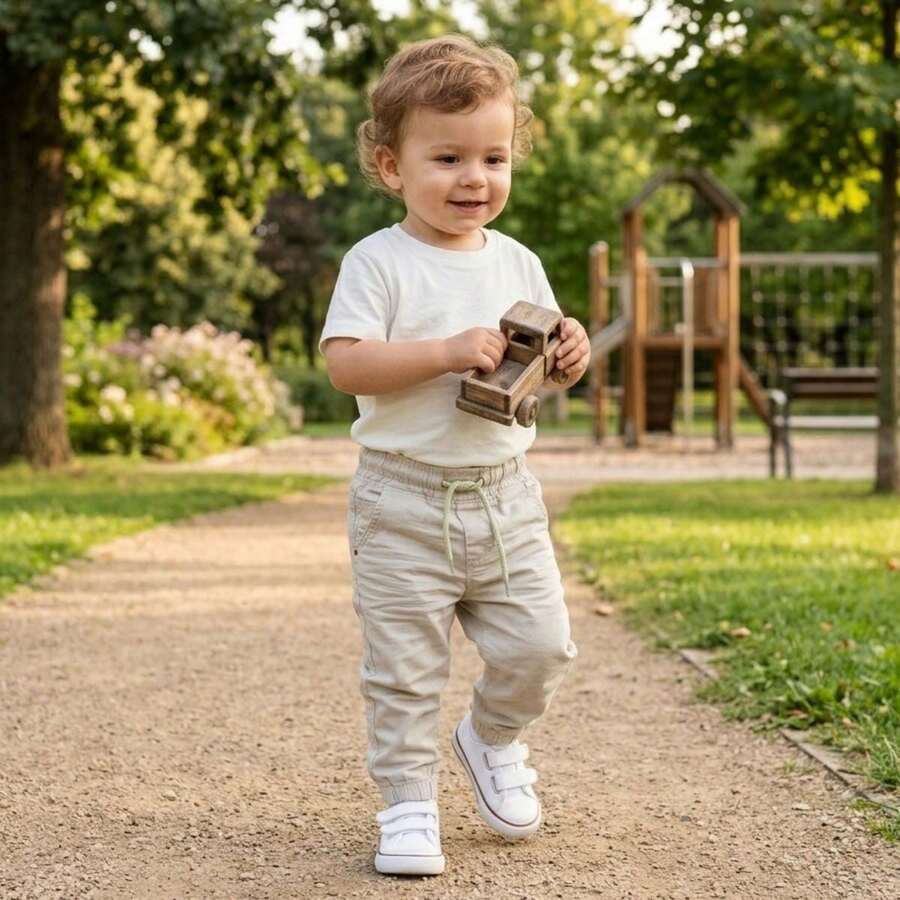 Baby Jogger Jeans With Elastane Size 1 To 12 Months Available - 米色 - 查看 1