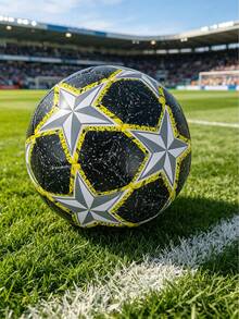 1pc Size 5 Standard Soccer Ball, Indoor/Outdoor Universal, Competition/Training, Gift Inflatable PU Leather Black Multicolor Team Sports Football (Soccer Ball Shipped Deflated) - Multicolor - View 7