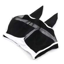Soft Mesh Half Face Fly Mask With Large Eye Space And Ears, UV Protection And Breathable Mesh, Suitable For Horses, Friction Fit And Enhanced Visibility, Suitable For Cross-Country Riding, Black, Blue - Multicolor - View 15