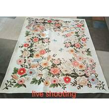 1 pieza Alfombra rectangular vintage con diseño de mariposa floral, estilo pastoral europeo, decoración para sala de estar, adecuada para montaje de fiestas, mejora el estilo del hogar, decoración esencial para añadir encanto festivo, aplicable a dormitorio, sala de estar, comedor, baño y entrada, adecuada para sala de estar, dormitorio, entrada, cocina, estudio, baño y otras alfombras decorativas, decoración de dormitorio, alfombra decorativa - Multicolor - Ver 12