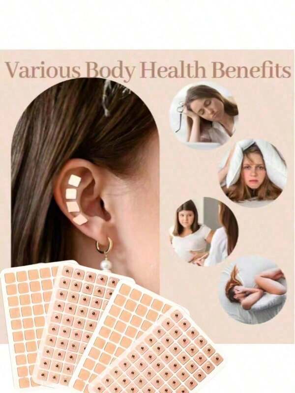 1 Box/Set - 120/900/3600pcs Ear Acupoint Patch Set, Acupoint Pressure Seed Patch, Ear Acupoint Patch, Bean Patch, Massage Patch, Ear Acupoint Pressure Bean Patch