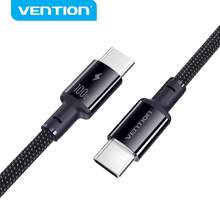 VENTION 1 pieza Cable de datos USB 2.0 C a C 5A, Modelo ABS PD100W, Color Morandi, Cable trenzado nano anti-suciedad, Chip E-Marker incorporado, Carga rápida sin sobrecalentamiento, Transferencia de datos 480Mbps, Compatible con cabezales de carga y productos con interfaz TypeC, 1m/1.5m/2m Adecuado para trabajo, estudio, ocio y otros escenarios de carga - Multicolor - Ver 20