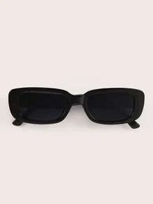 10/20 Pairs Vintage Black Rectangular Glasses, Solid-Color Photo Accessories, Unisex, Perfect For Weddings And Parties - Black - View 2