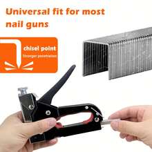 1000pcs/3000pcs - Heavy Duty Staples (0.31/0.39/0.47 Inch) 8/10/12mm For Staple Gun, Suitable For Woodworking, Furniture, DIY Projects - 12mm (1000pcs) - View 3
