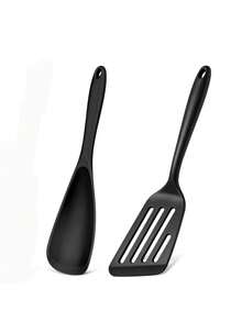 1/2/3pcs Silicone Cooking Spoon And Silicone Spatula Set, Slotted Turner, Suitable For Stirring, Scooping And Scraping, Silicone Fish Turner, Suitable For Non-Stick Cookware, Suitable For Cooking And Serving, Durable Non-Stick Kitchen Utensil Set, Kitchen Turner - Multicolor - View 10