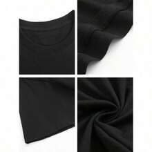 T-shirt à manches courtes pour homme en polyester imprimé graphique col rond coupe régulière pour un usage quotidien, décontracté en plein air et streetwear, chemise légère et confortable, tenue - Noir - Voir 2