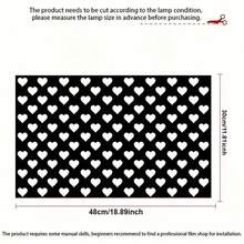 Self-Adhesive Tail Light Hollow Stickers, Romantic Heart Design, Trimmable Size, Universal Fit For Most Car Models, Premium Exterior Decoration - Heart-shaped Taillight Stickers - View 2