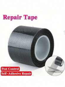 1 Roll Window Screen Repair Patch, Self-Adhesive Magic Patch For Mosquito And Insect Prevention, Hole Repair Tool For Home Use - B-Black - View 4