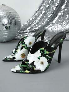 Sandalias de tacón alto con punta puntiaguda de fácil uso para la moda de primavera/verano - Verde - Ver 9