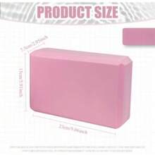 1pc Professional Recommended Yoga Block! Made Of High-Density EVA Lightweight Material, Sports Support Block, Gym Accessory, Training Equipment, Yoga Pilates Fitness Practice Auxiliary Tool, Yoga Gift - Pink - View 5