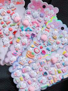 Cute 3D PP Bubble Stickers Peach Stickers Children Decoration Stickers Stress Relief DIY Stationery Stickers - Multicolor - View 2