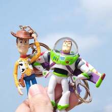 Hasbro 1個可愛玩具動員卡通角色鑰匙圈，可愛動漫角色鑰匙圈，創意包包吊飾汽車鑰匙圈裝飾，粉絲專屬禮物時尚配件，完美生日禮物裝飾小驚喜 - 彩色 - 查看 3