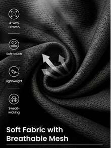 Breathable Mesh Hooded Hijab With Silicone Logo, Suitable For Running, Fitness, Daily Casual Wear - Black - View 6
