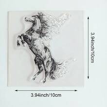 Transparent Silicone Stamps, DIY Scrapbooking Decoration, Collage Photo Album Greeting Card Making, Vintage Floral Forest Aesthetic Animal Patterns - Abstract - View 26