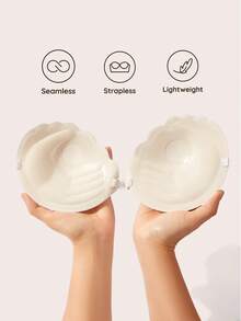 Lignisse Adhesive Strapless Push-Up Bra And Thickened Bra Combo, Invisible Backless Sticky Bra, Seamless Bra For Dresses & Gowns, Lingerie & Pasties - Multicolor - View 2