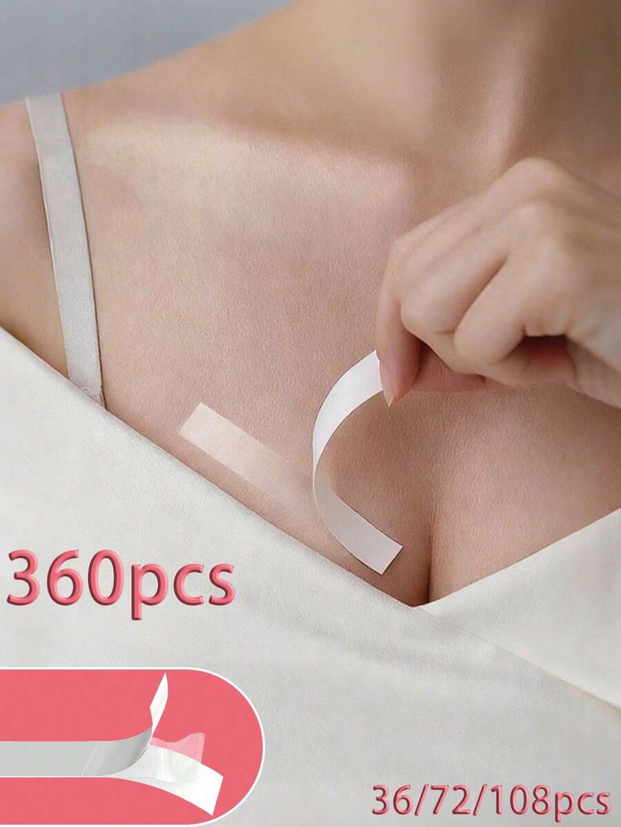36/72/108/360片女性透明雙面膠帶，無殘膠隱形防走光膠帶，強力衣物黏貼膠，衣物防滑配件/婚禮/節日必需品/旅行必需品/夏季/旅行/婚禮裝飾/聖誕節