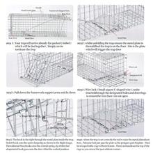 Foldable Galvanized Metal Live‑Catch Animal Trap Cage, Rust‑Resistant Reusable Portable Rescue Capture Tool, Suitable For Outdoor Stray Animal Trapping And Rescue - A - View 9