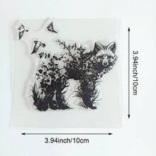 Transparent Silicone Stamps, DIY Scrapbooking Decoration, Collage Photo Album Greeting Card Making, Vintage Floral Forest Aesthetic Animal Patterns - Abstract - View 14