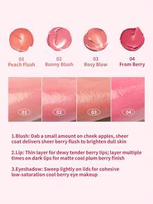 CLIO Essential Lipcheek Tap #04 Berry Original 1盒 4.5g，水潤保濕多功能潤唇頰彩膏，亮澤莓果色，適合暖色調膚色，雙用頰彩與唇彩，便攜復古彩妝 - 04 漿果原色 - 查看 3
