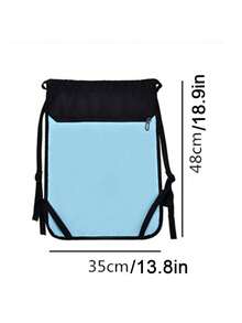 Drawstring Bag Design, Basketball Bag, Football Bag, Sports Shoulder Bag, Lightweight, Foldable, Fashionable, DIY, Customizable Name, Customizable Photo, Gift Bag, Beach Bag, Dance Bag, Marathon Bag, Unique, Portable, All-In-One Customization, Birthday Gift, Men's Bag, Women's Bag, School Bag, Sports Event Bag, Christmas Gift, Christmas Bag, Large Capacity, Contrast Color Design, Streetwear Style, Travel Essential - Multicolor - View 10