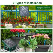 New Solar Powered Irrigation System (DIY Kit) - Drip Irrigation System With 300 Irrigation Modes, Equipped With 10m Hose And 10 Drippers, Suitable For Indoor And Outdoor Automatic Watering - A - View 8