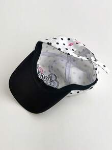 1pc Women's Soft Top Niche White Baseball Cap, Vintage Embroidered Couple Hat, Face-Slimming Patchwork Embroidery, Fashion Street Style Baseball Cap, American Letter Embroidery, Curved Brim Sun Hat - Multicolor - View 8